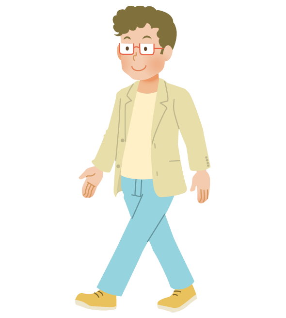 左右同じ歩幅で歩ける